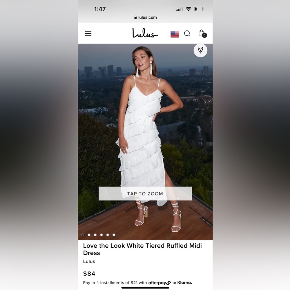 Lulu’s White midi dressy